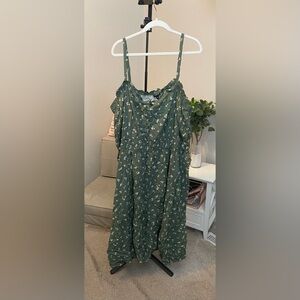 Size 6X Midi Challis Sleeveless A-Line Dress